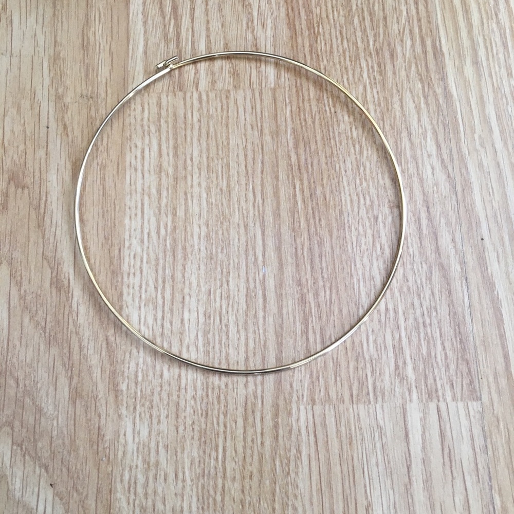 Vintage gold tone collar thin necklace